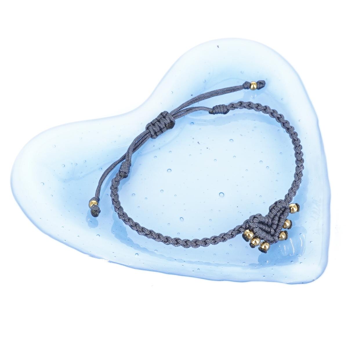 Bracciale CUORE SACRO con borchie GRIGIO BRACCIALE CUORE SACRO BORCHIE GRIGIO NOMADEA