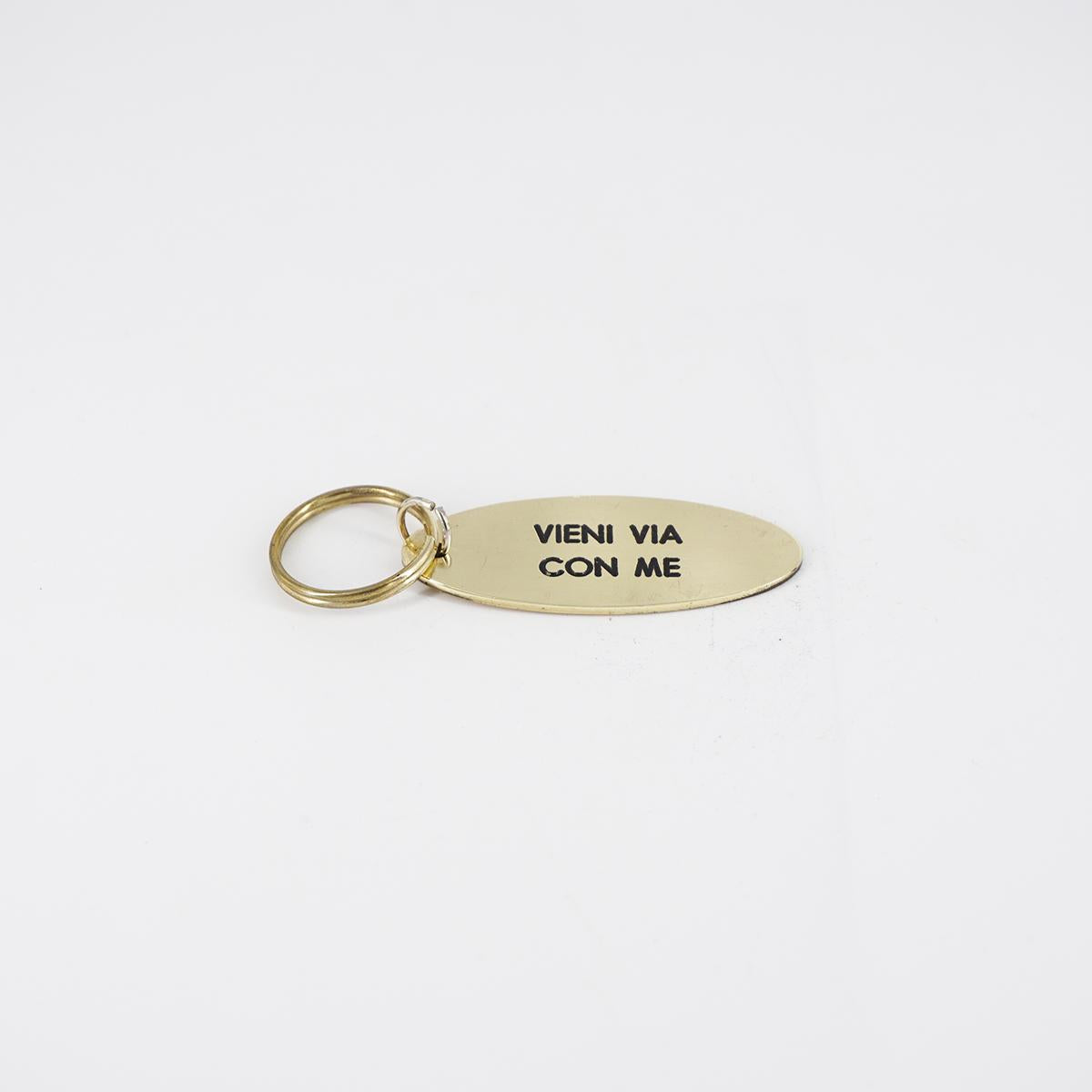Oval Keychain COME AWAY WITH ME