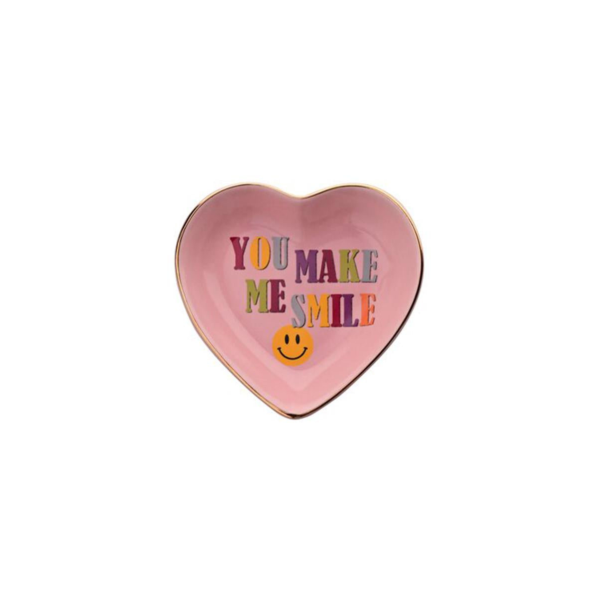 YOU MAKE ME SMILE heart plate