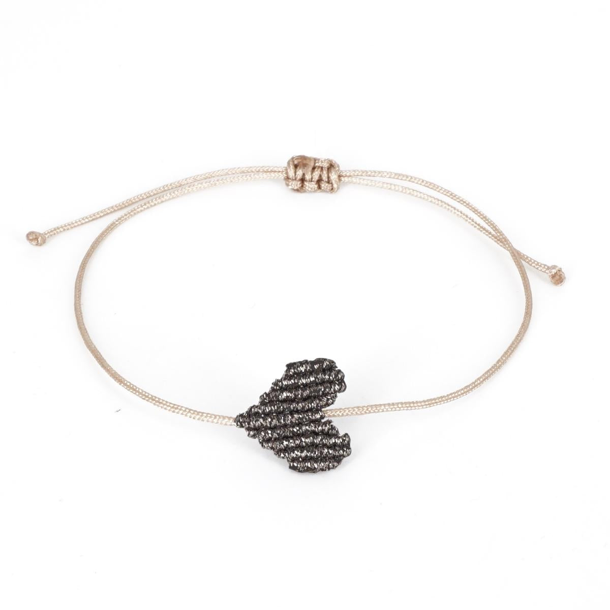 Braccialetto CUORE MINI antracite BRACCIALETTO MINI CUOREANTRACITE NOMADEA
