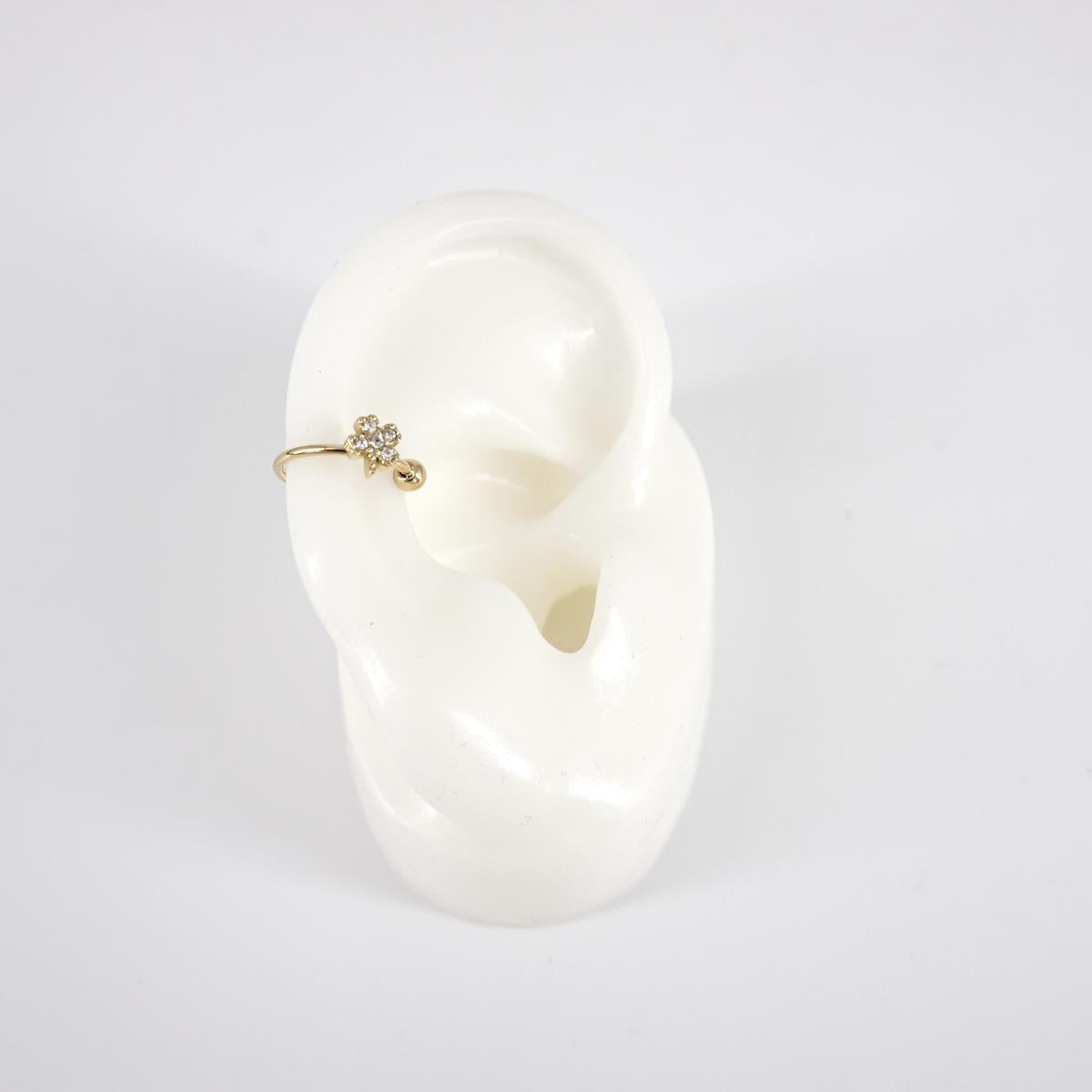 Earcuff QUADRIFOGLIO STRASS