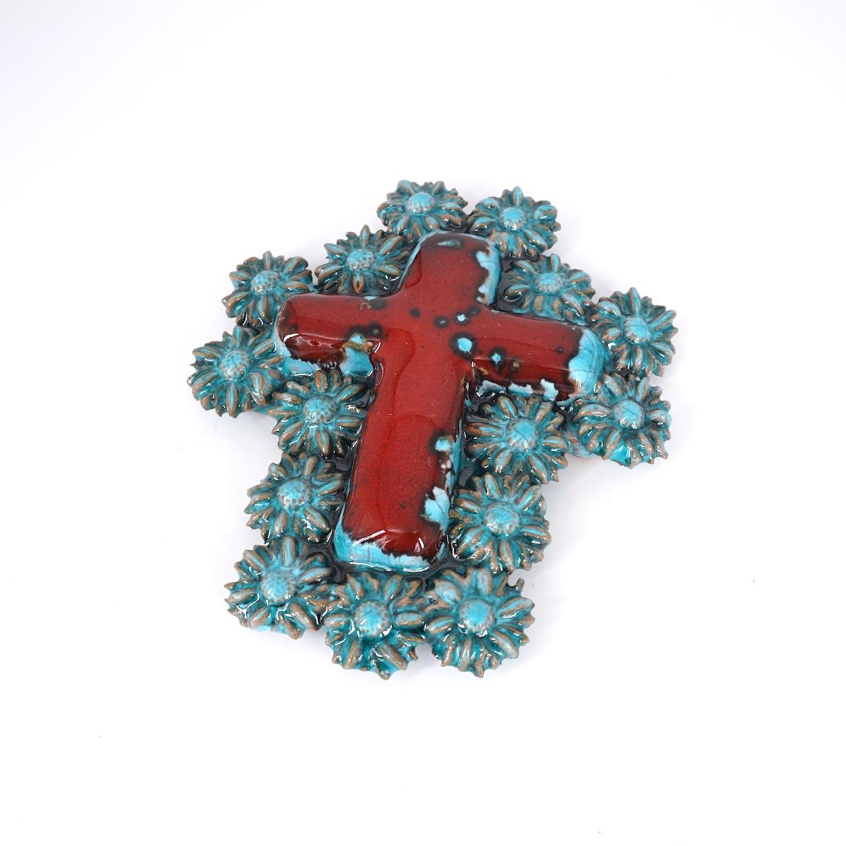 Croce MARGHERITE ROSSO/VERDE