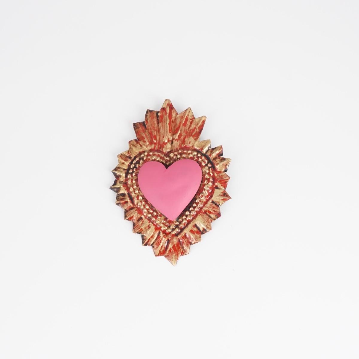 Cuore in latta mini ROSA CUORE LATTA MINI ROSA ARTE FASHION MEXICO