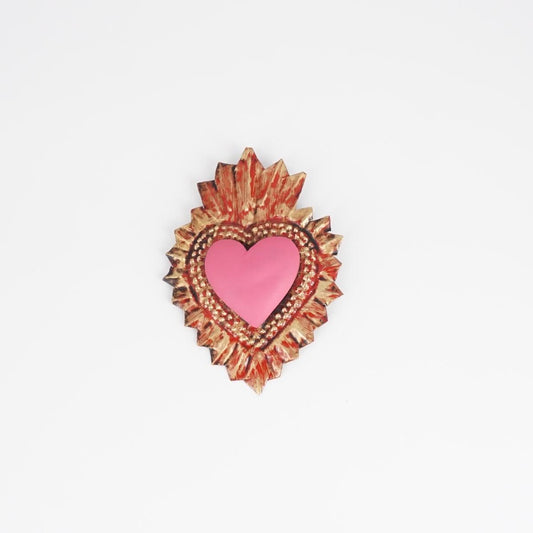 Cuore in latta mini ROSA CUORE LATTA MINI ROSA ARTE FASHION MEXICO