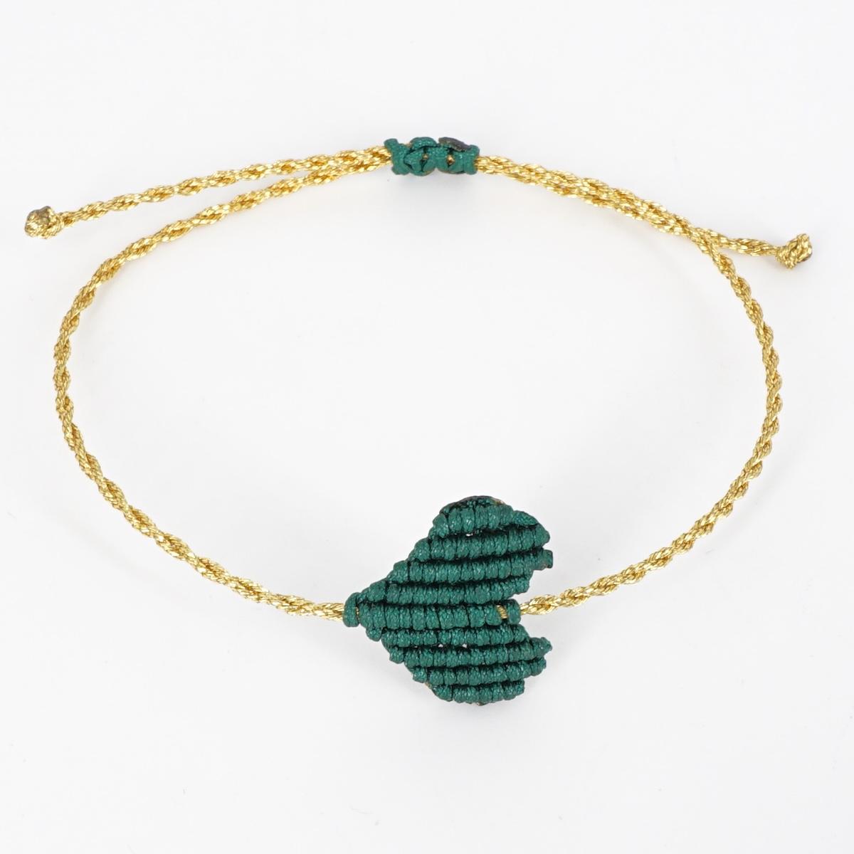 Bracciale CUORE verde scuro BRACCIALE CUORE VERDE SCURO NOMADEA