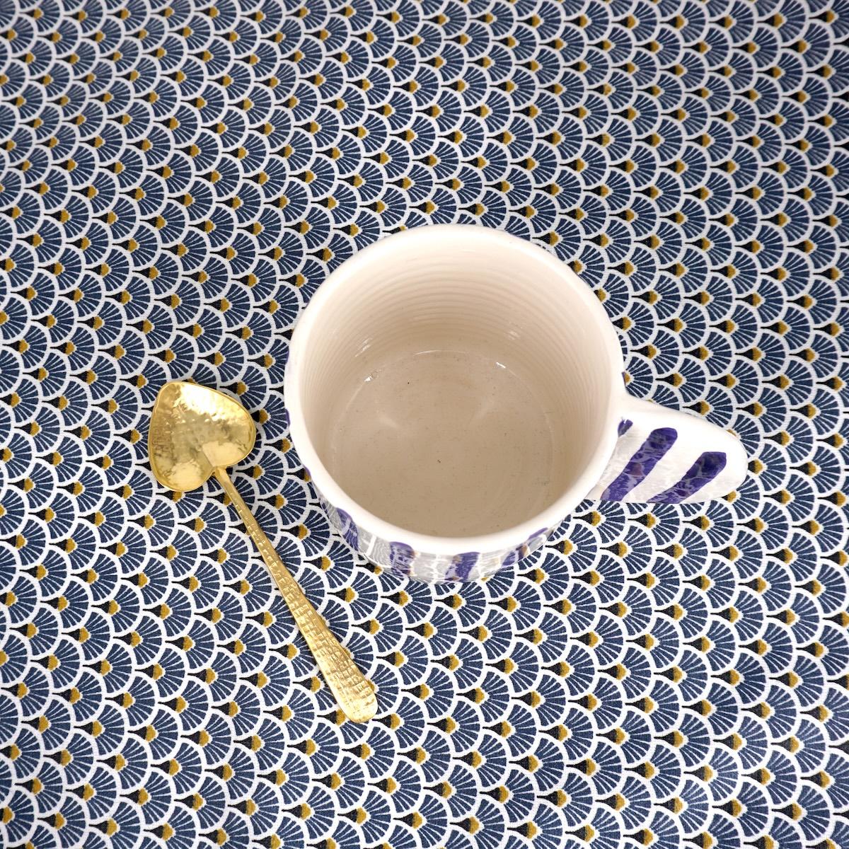 TARA PROVENCE TOVAGLIETTA DECOVENTAGLIO BLU/OCRA