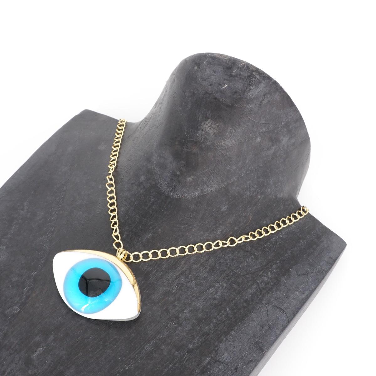 Collana occhio medium AZZURRO COLLANA OCCHIO MEDIUMAZZURRA VETRO FUSO