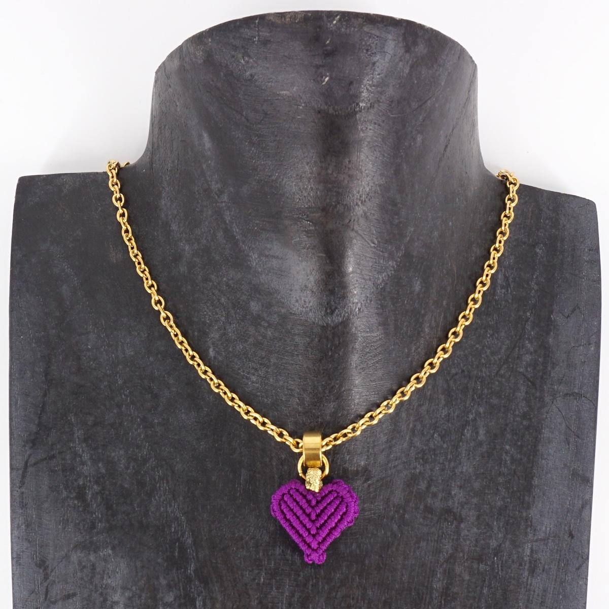 Collana CUORE 3D viola