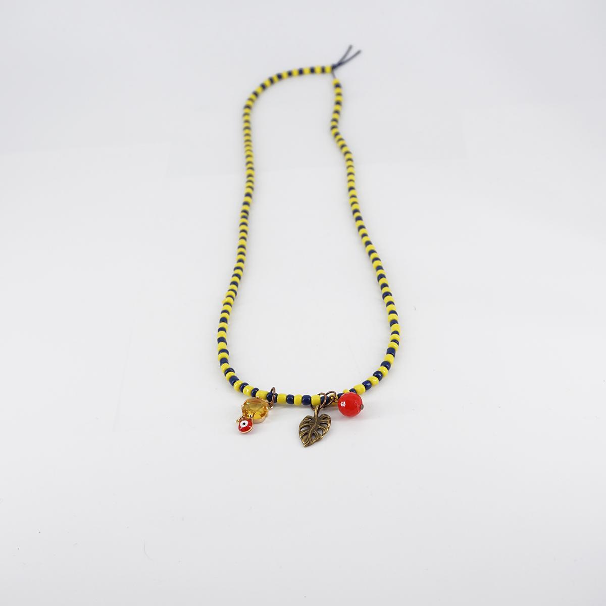 Industria COLLANA MULTICHARMSBLU/GIALLO