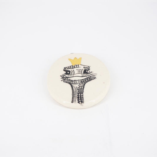 ROSSO RAMINA OVALE STRUZZO CORONABIANCO LISCIO