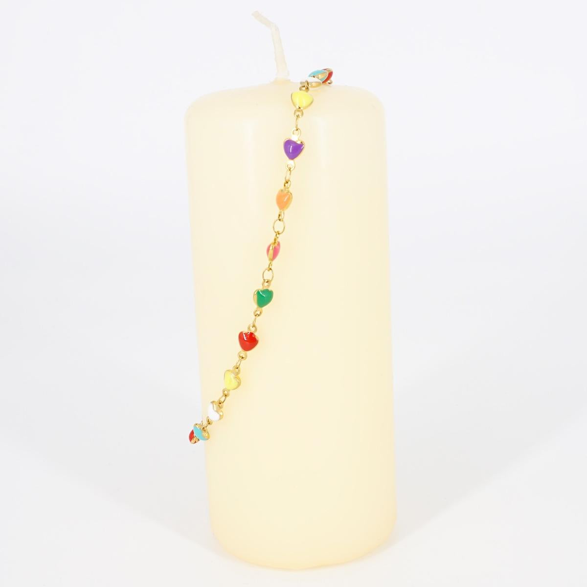 CAVIGLIERA CUORI MULTICOLOR CAVIGLIERA CUORI MULTICOLOR MADAME MATAN