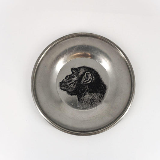 Piattino vintage SCIMMIA TONDO LISCIO SATINATO