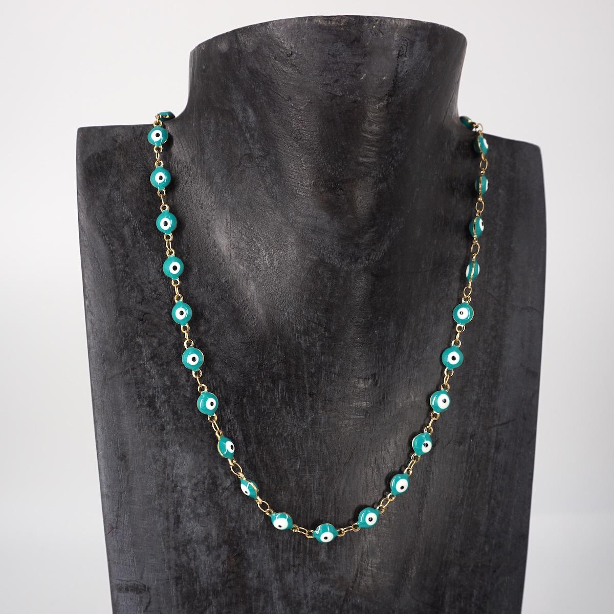 Collana OCCHIETTI BIG TURCHESE