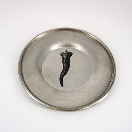 Piattino vintage CORNETTO TONDO LISCIO SATINATO