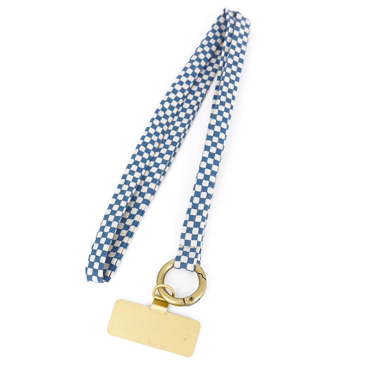 Portachiavi lungo QUADRETTI BLU PORTACHIAVI LUNGO QUADRETTI BLU SEN FACTORY