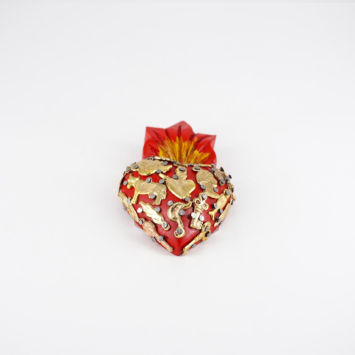 ARTE FASHION MEXICO CUORE LEGNOSMALL ROSSO