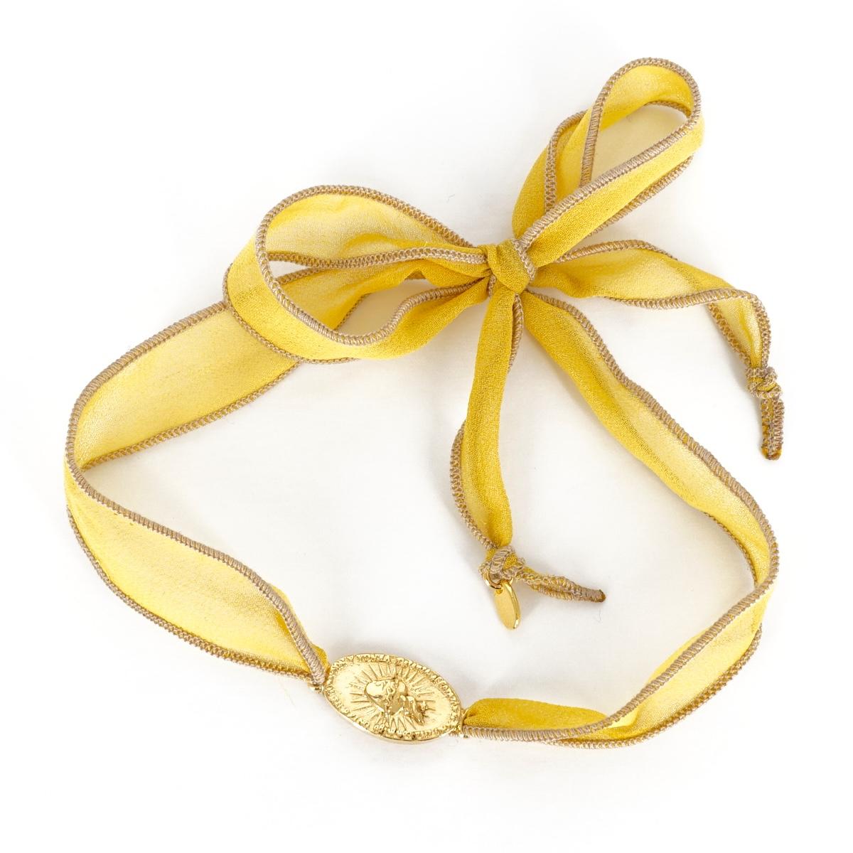 COLLANA NASTRO EX VOTO GIALLO COLLANA NASTRO EX VOTO GIALLO SSOLO COMPLEMENTOS