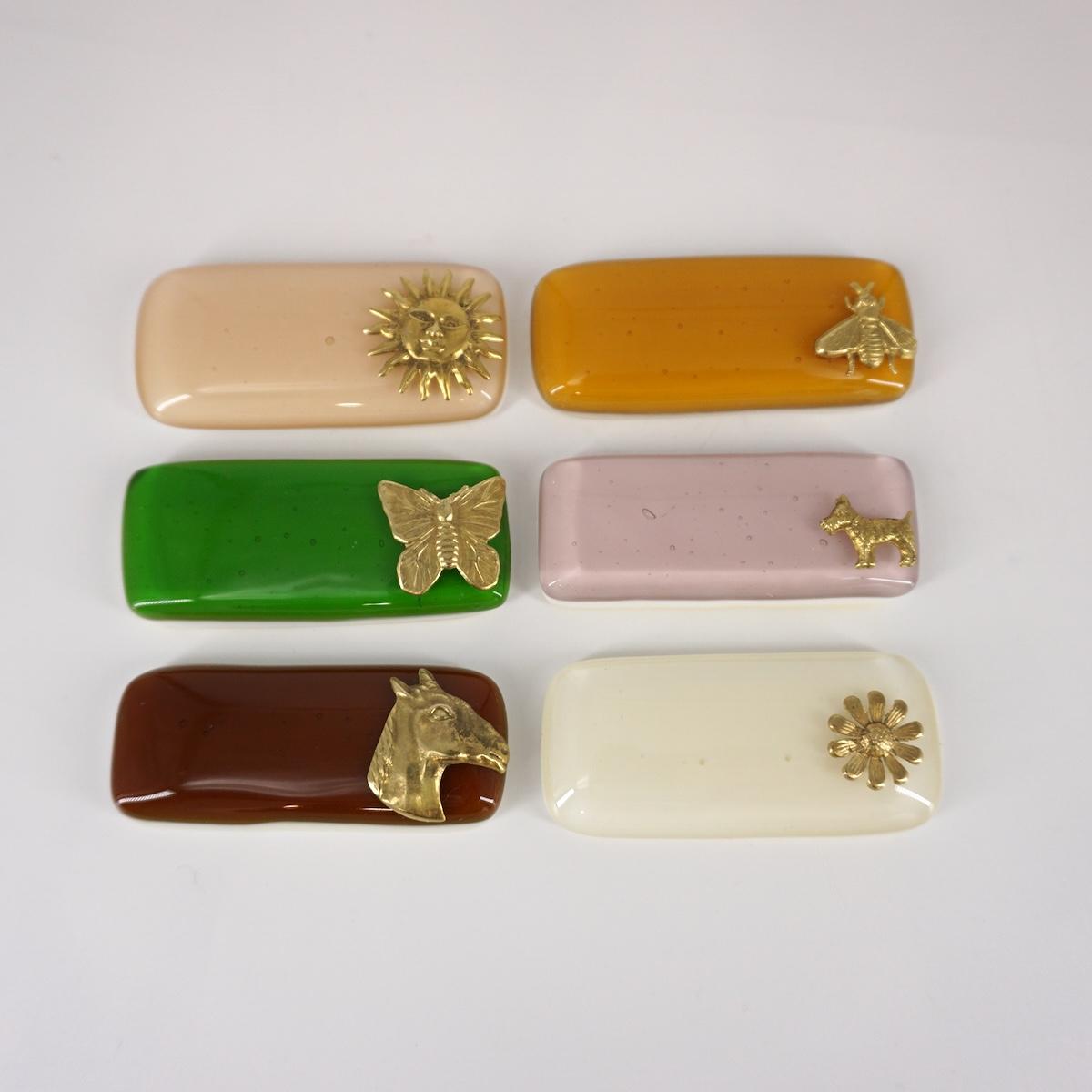 VETRO FUSO SET 6 POGGIAPOSATECHARM MULTICOLOR