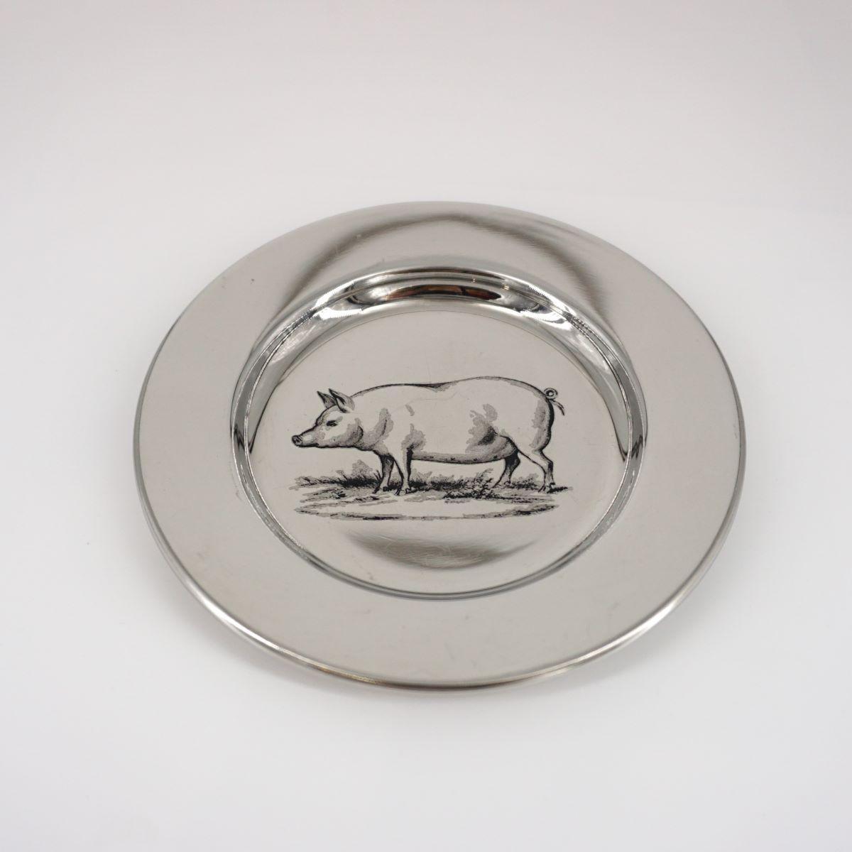 Piattino vintage MAIALE TONDO LISCIO LUCIDO