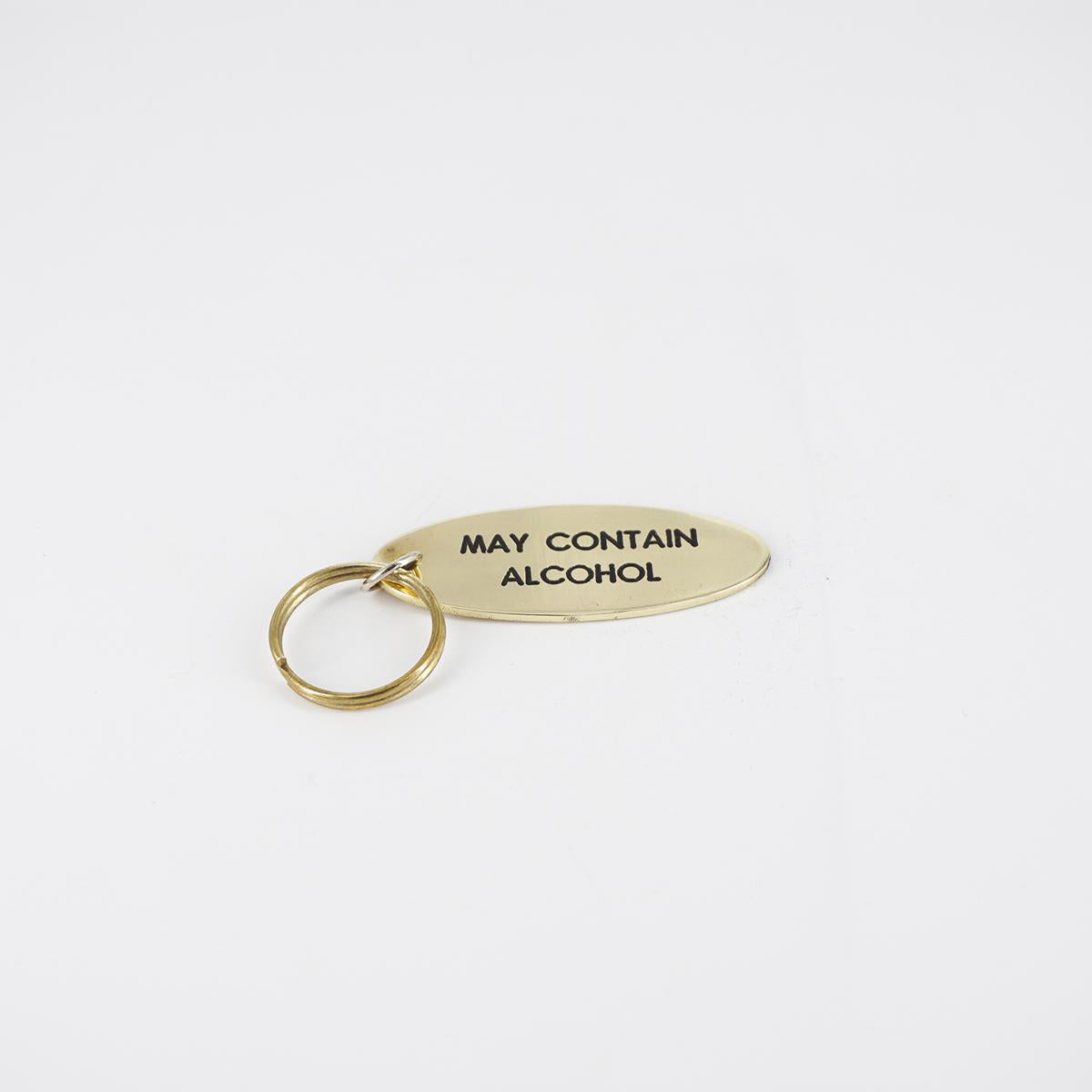 Portachiavi ovale MAY CONTAIN ALCOHOL