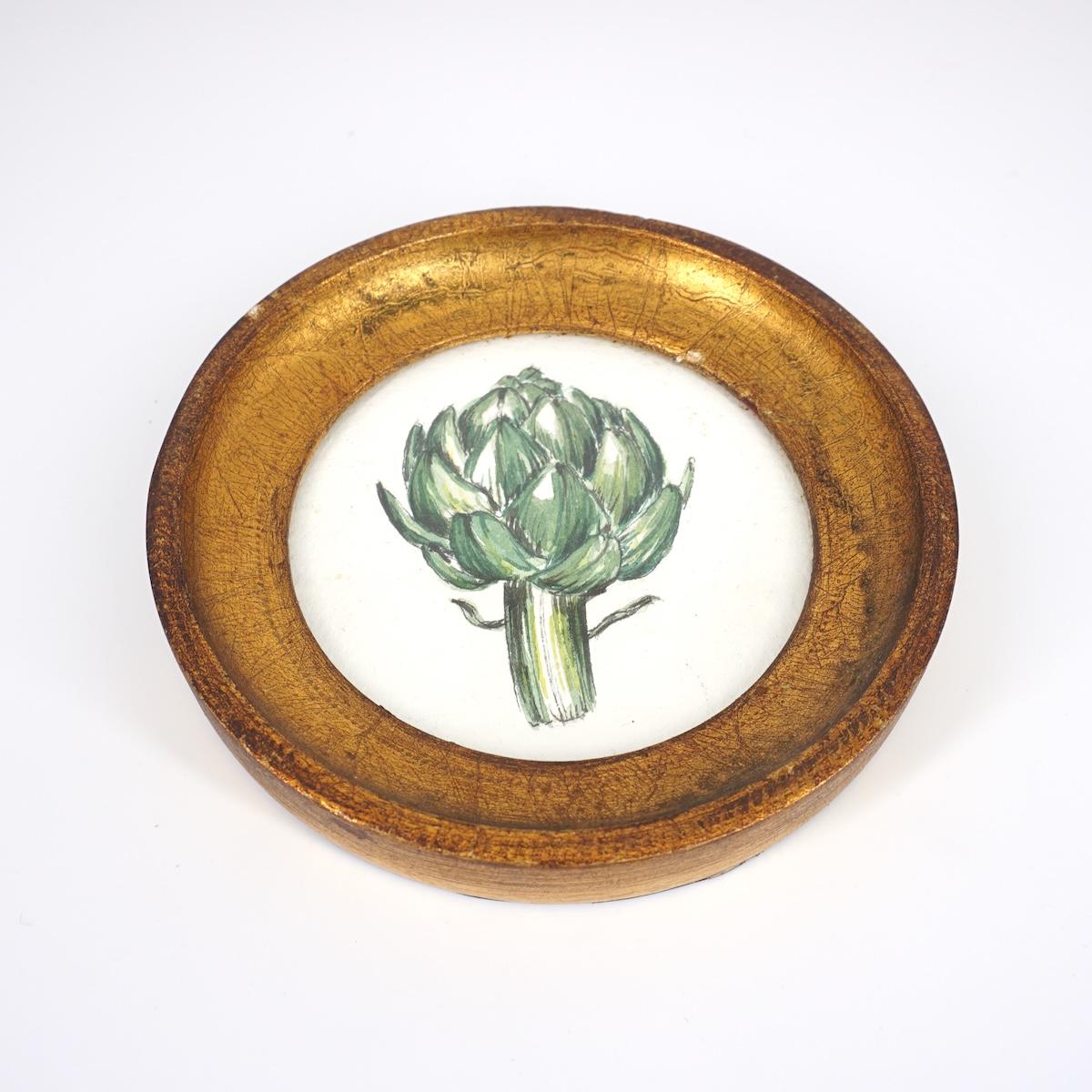 CATERINA BERTA CARCIOFO CORNICE TONDA ORO