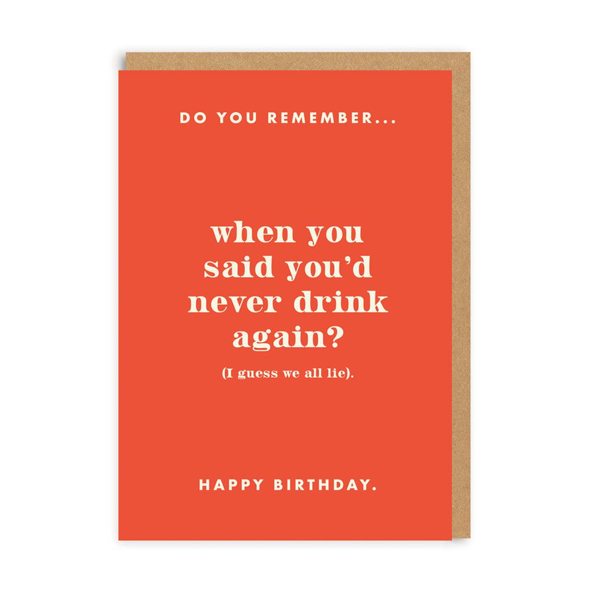 OHHDEER NEVER DRINK AGAIN