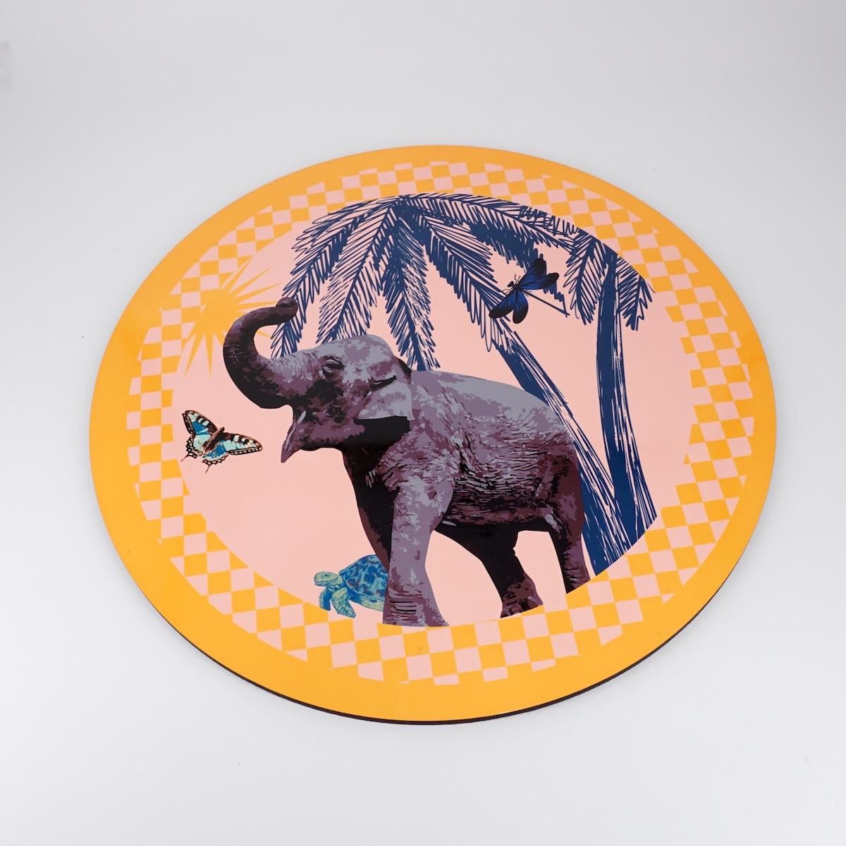 SOTTOPIATTO TONDO ELEFANTE