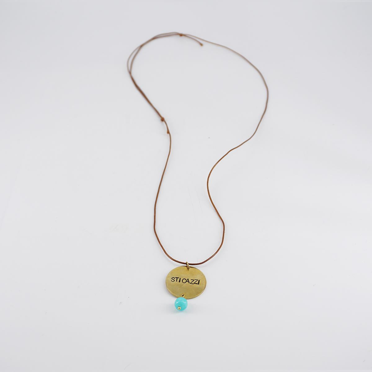 Collana STICAZZI cordino + perlina