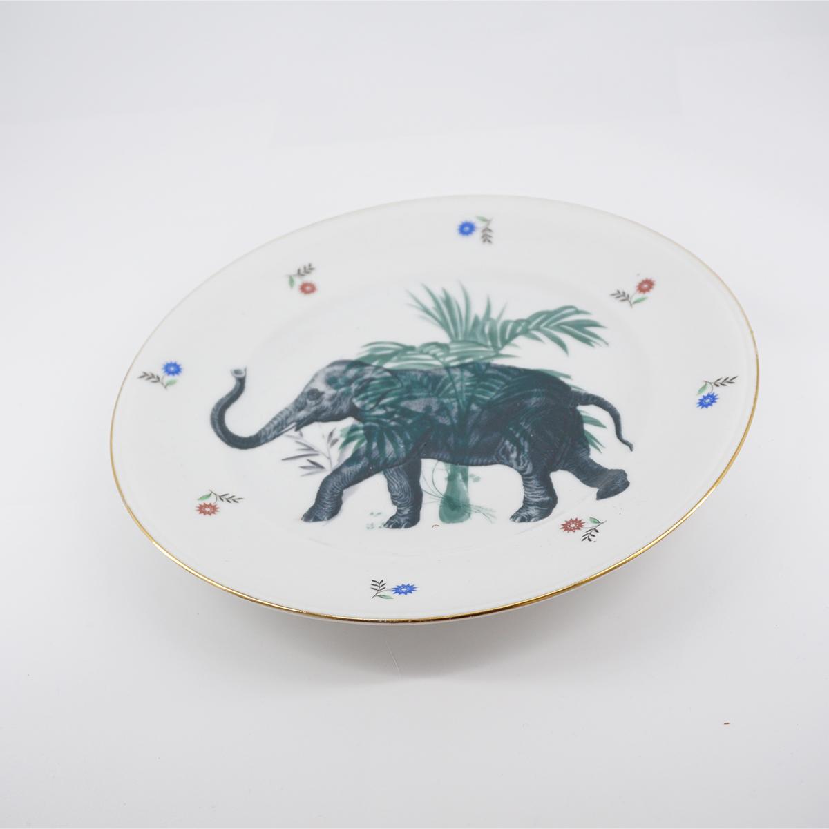 Assiette à dessert ÉLÉPHANT