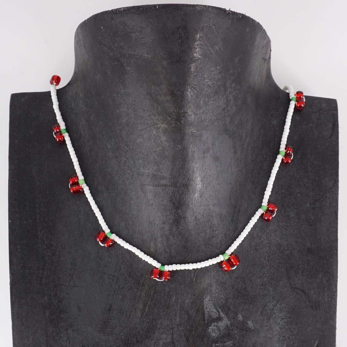 COLLANA PERLINE CILIEGIE ROSSE