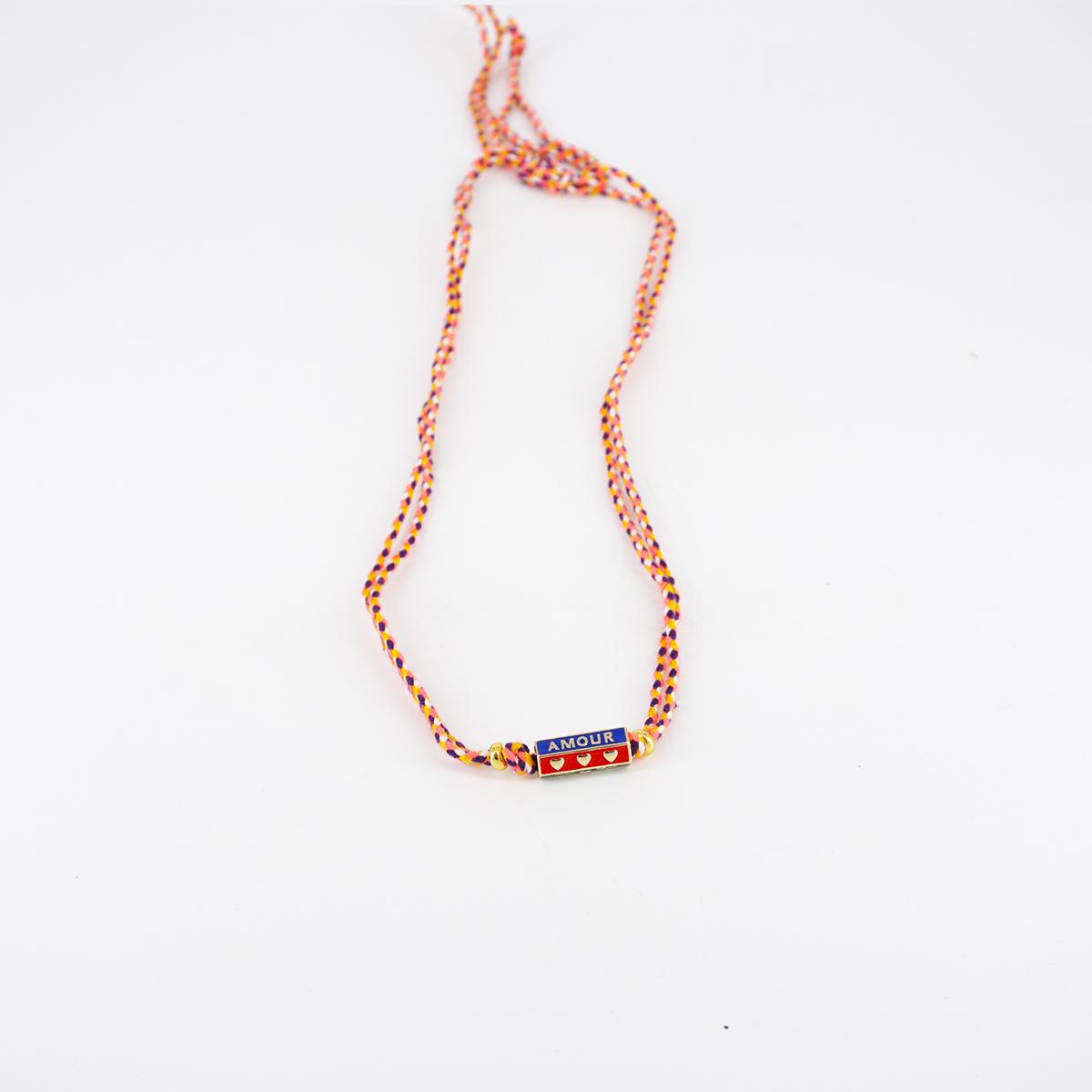 Collana cordino AMOUR ROSA