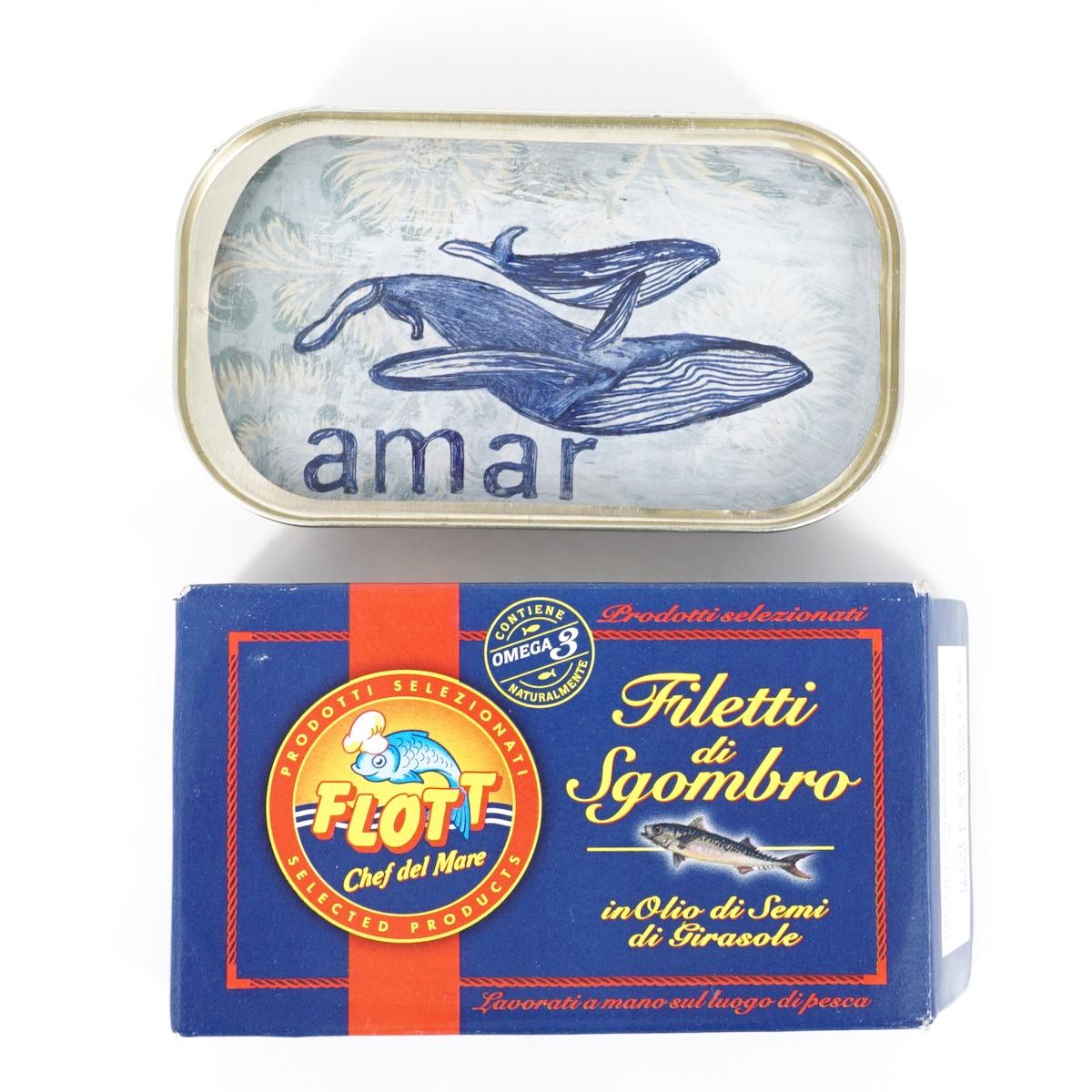 Latta di sgombro BALENA AMAR LATTA DI SGOMBRO BALENA AMAR ROSSANA MAGGI