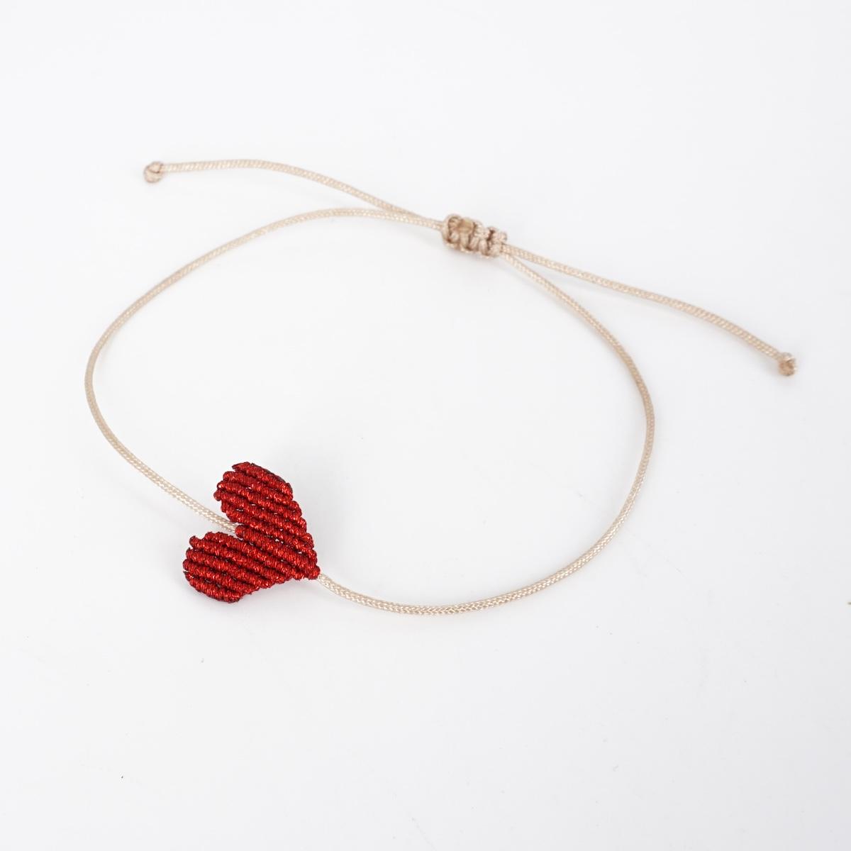Braccialetto mini cuore rosso BRACCIALETTO MINI CUOREROSSO NOMADEA