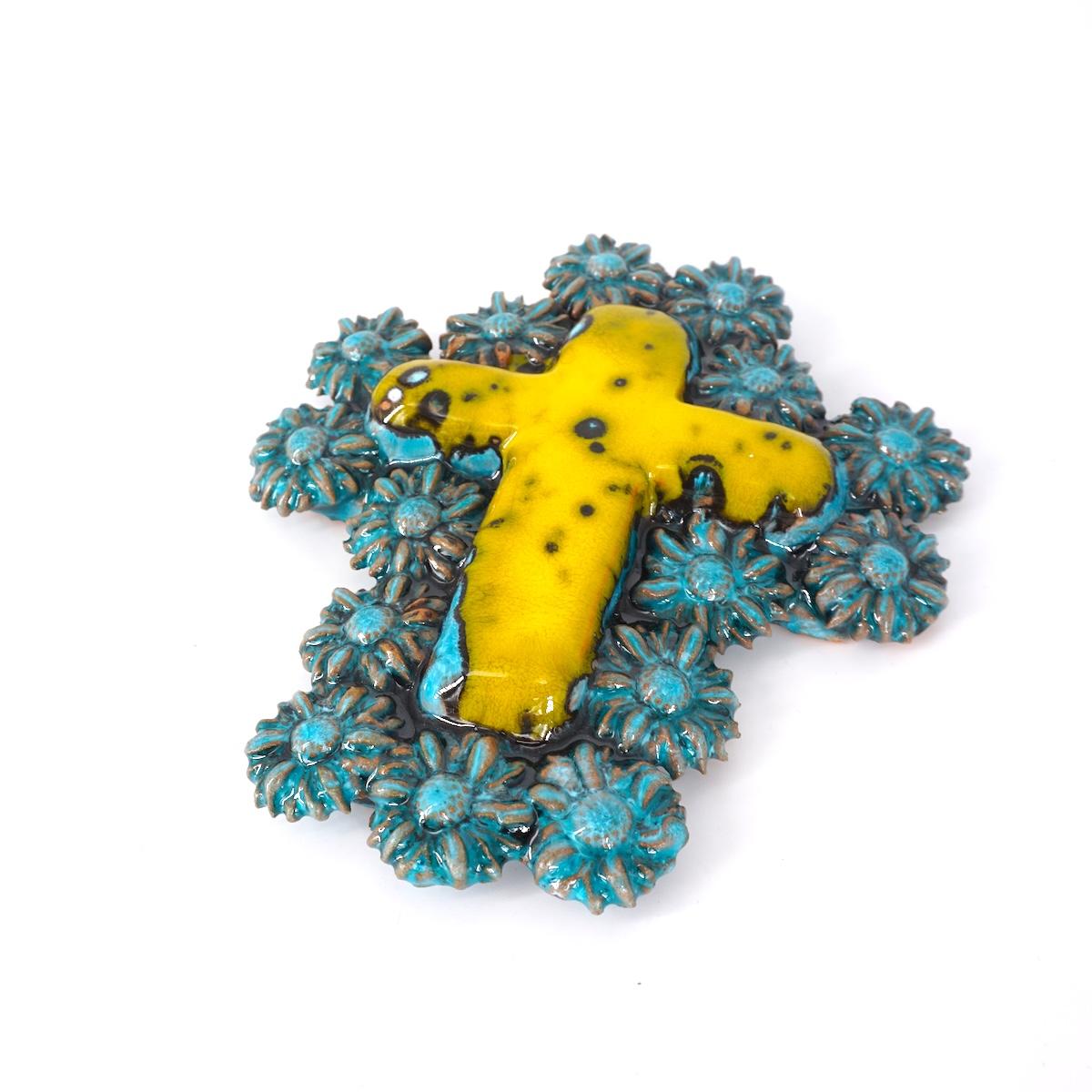 FRATANTONI CROCEMARGHERITE GIALLO/VERDE ACQUA