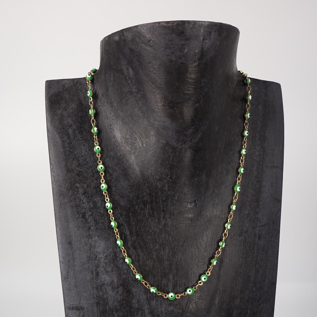 Collana OCCHIETTI SMALL VERDE