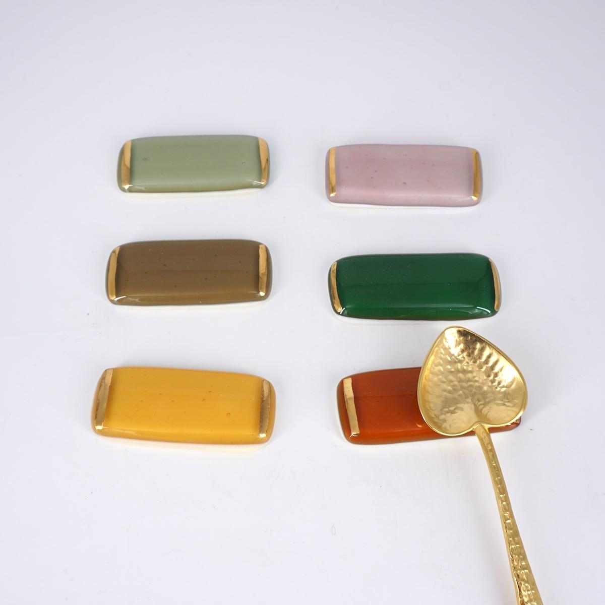 Set 6 poggiaposate MULTICOLOR e ORO