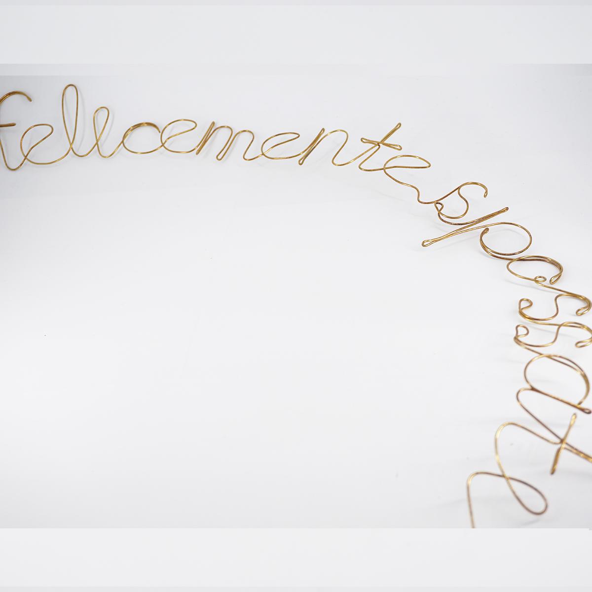 Scritta lineare felicemente spossati