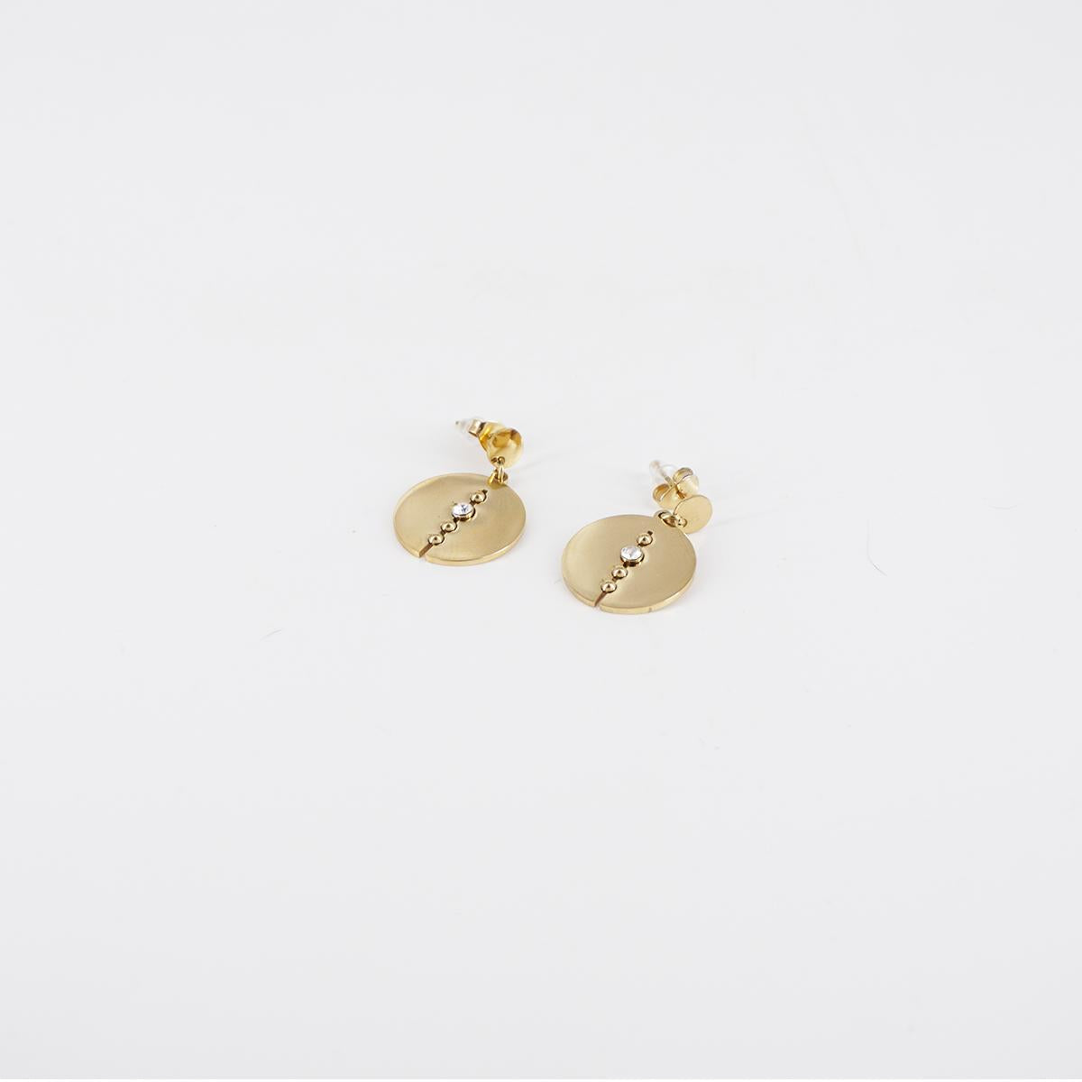 Rhinestone FLAT HOOP earrings