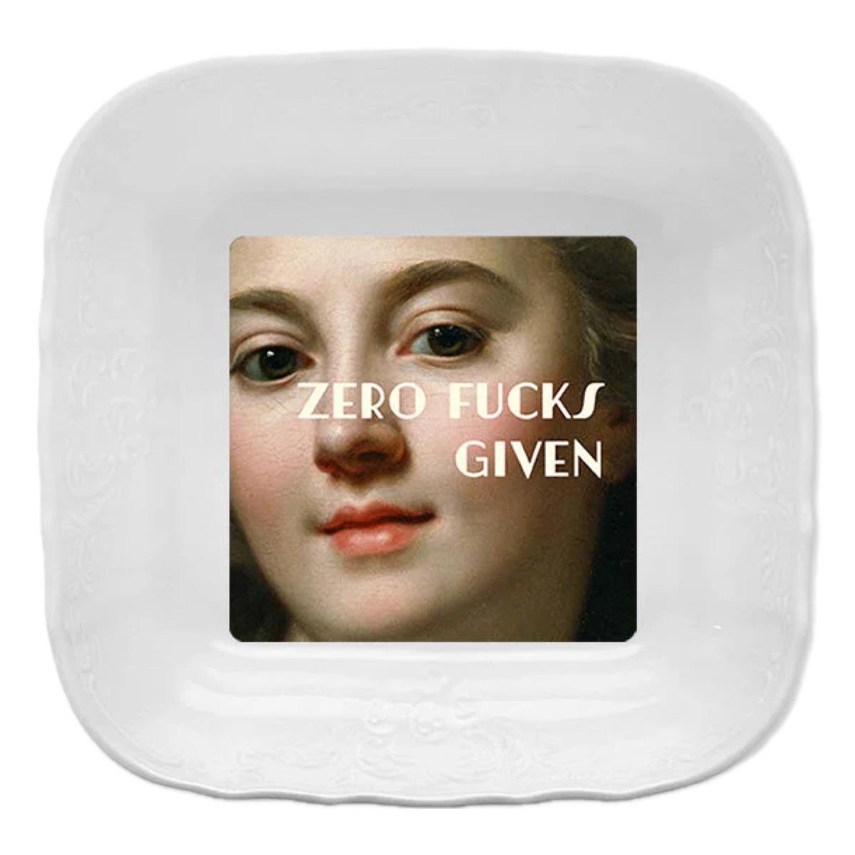 Piatto quadrato ZERO FUCKS GIVEN PIATTO QUADRATO ZERO FUCKS GIVEN BLUESHAKER