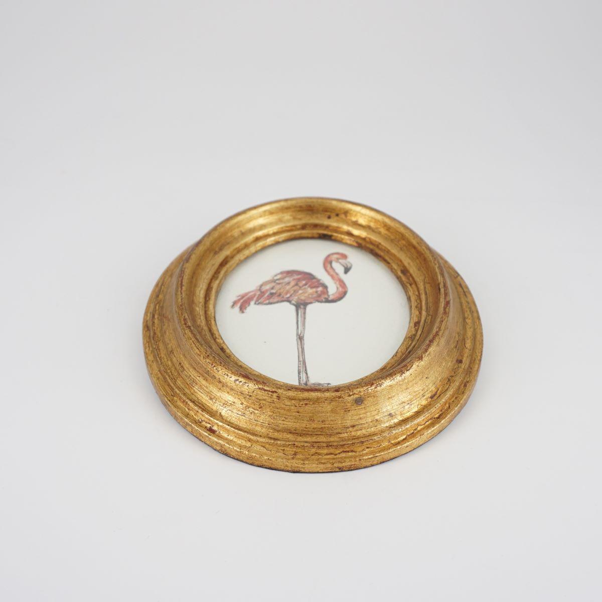 Quadretto FENICOTTERO OVALE PICCOLO