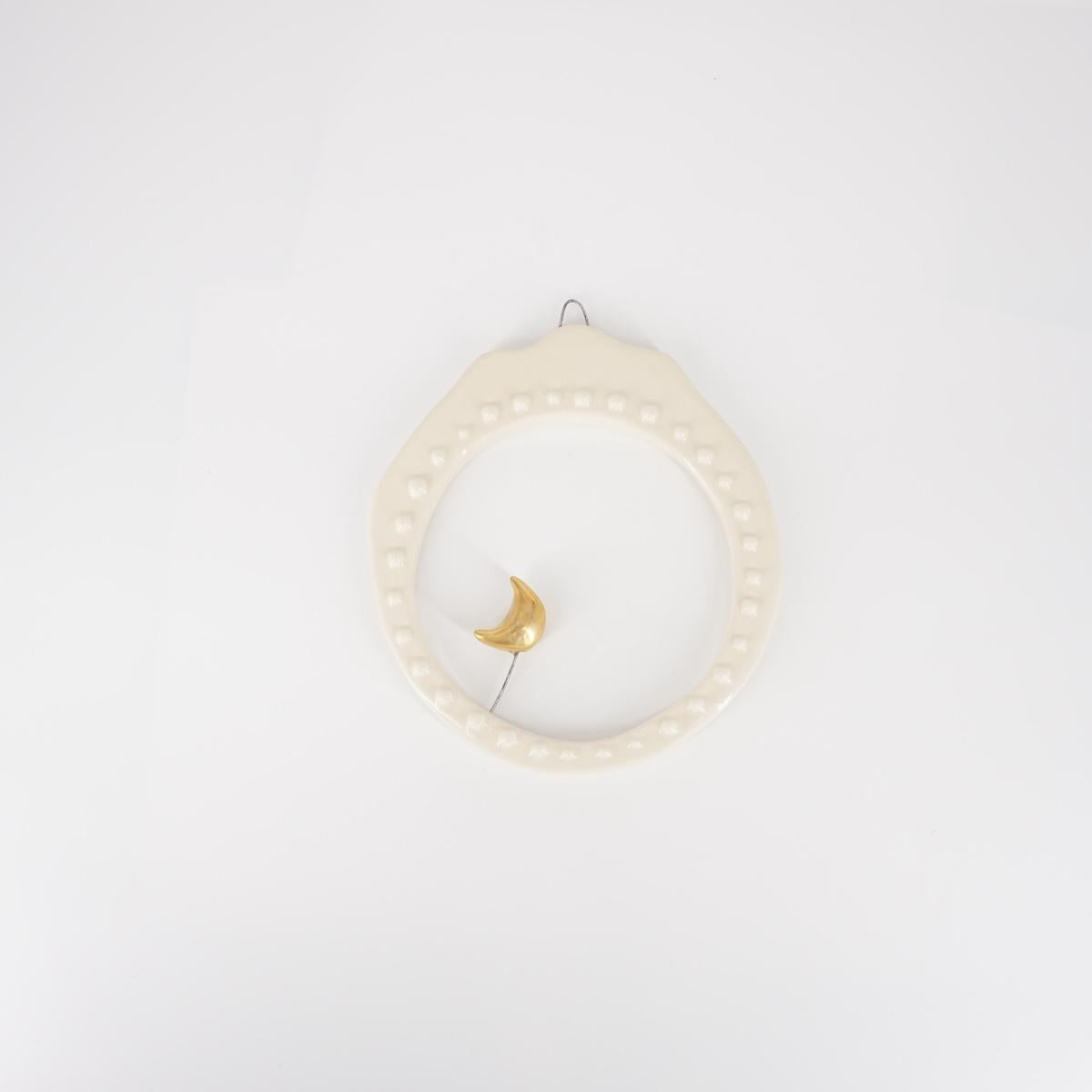 CORNICE M TONDALUNA ORO BOLLICINE BIANCO
