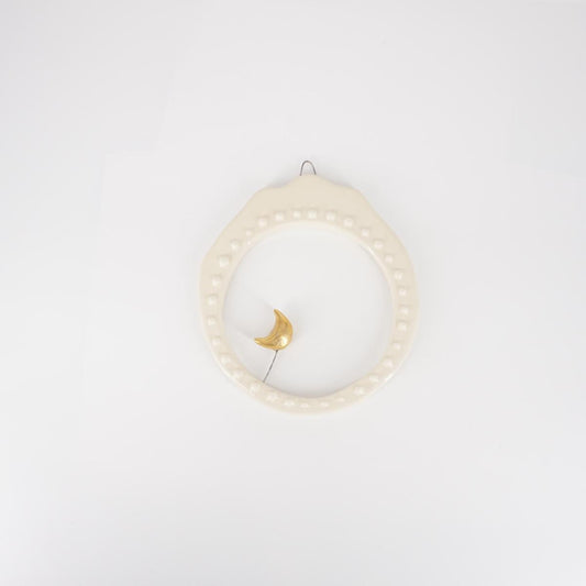 CORNICE M TONDALUNA ORO BOLLICINE BIANCO