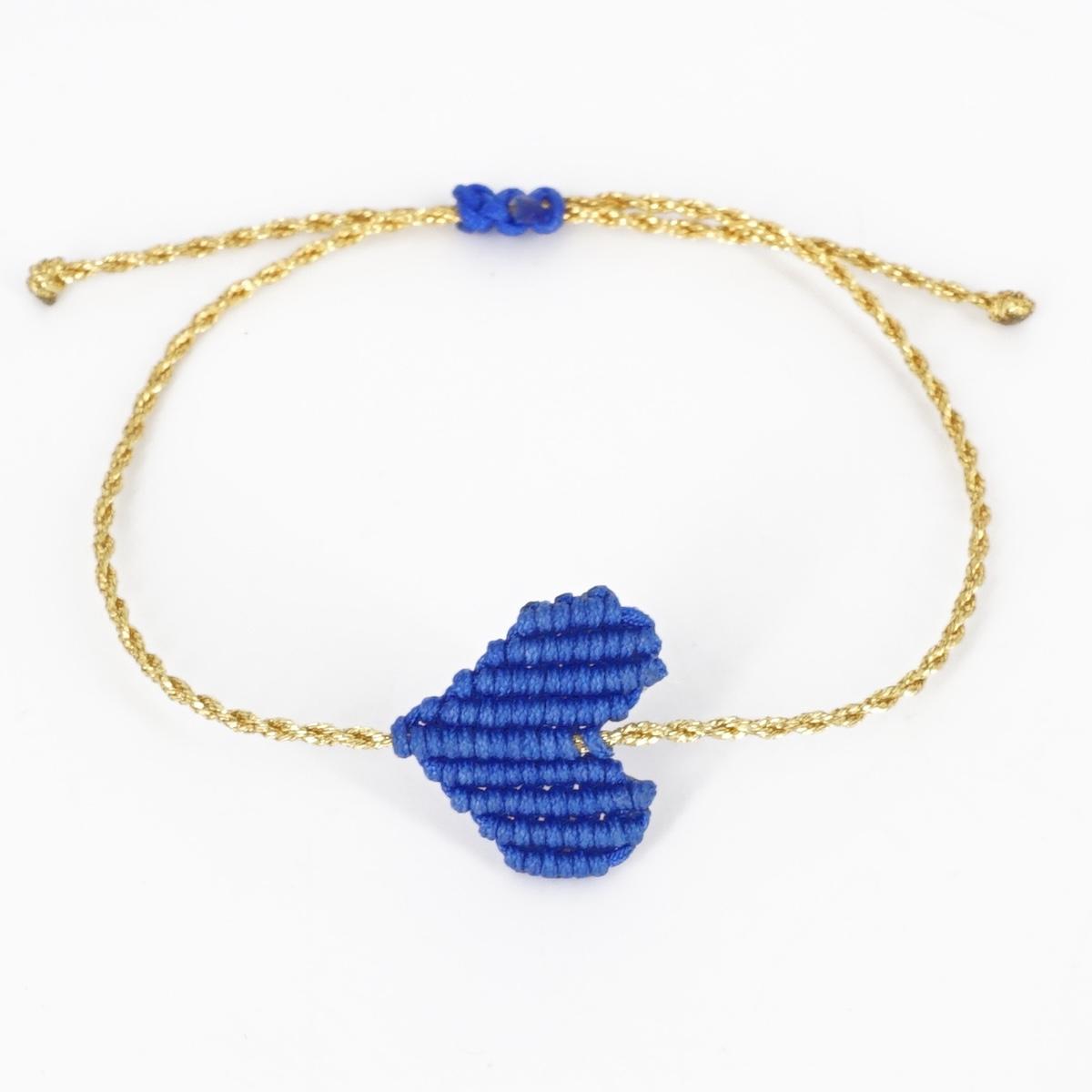Bracciale CUORE blu elettrico BRACCIALE CUORE BLU ELETTRICO NOMADEA