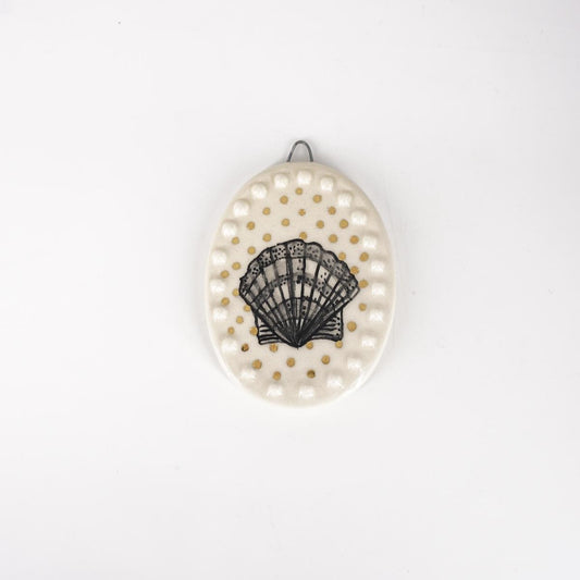 Ovalino CONCHIGLIA fondo pois con bollicine