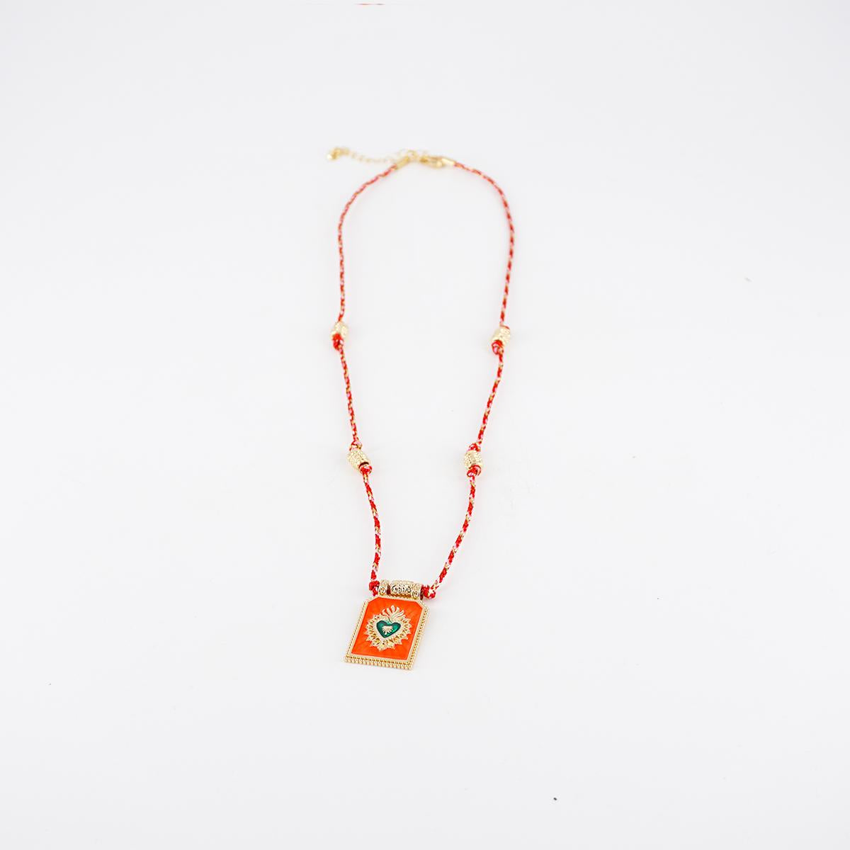COLLANA CORDINO EX VOTO ROSSO