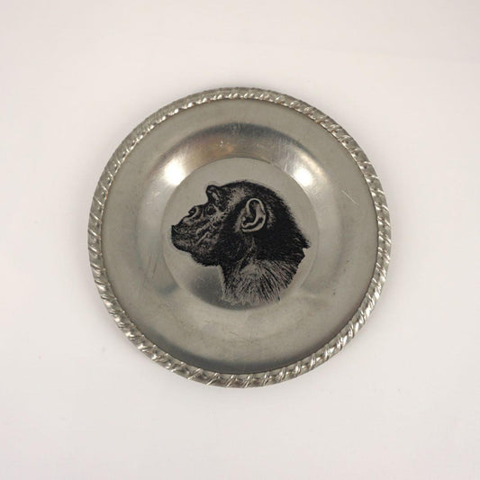 Piattino vintage SCIMMIA TONDO TORCHON SATINATO