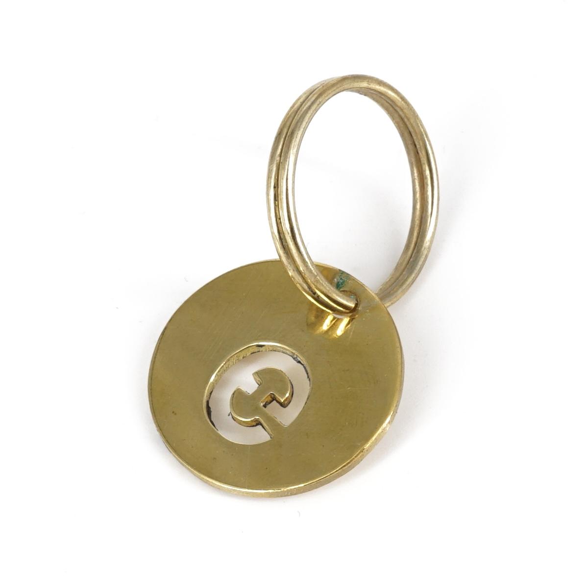 Portachiavi lettera medaglia E