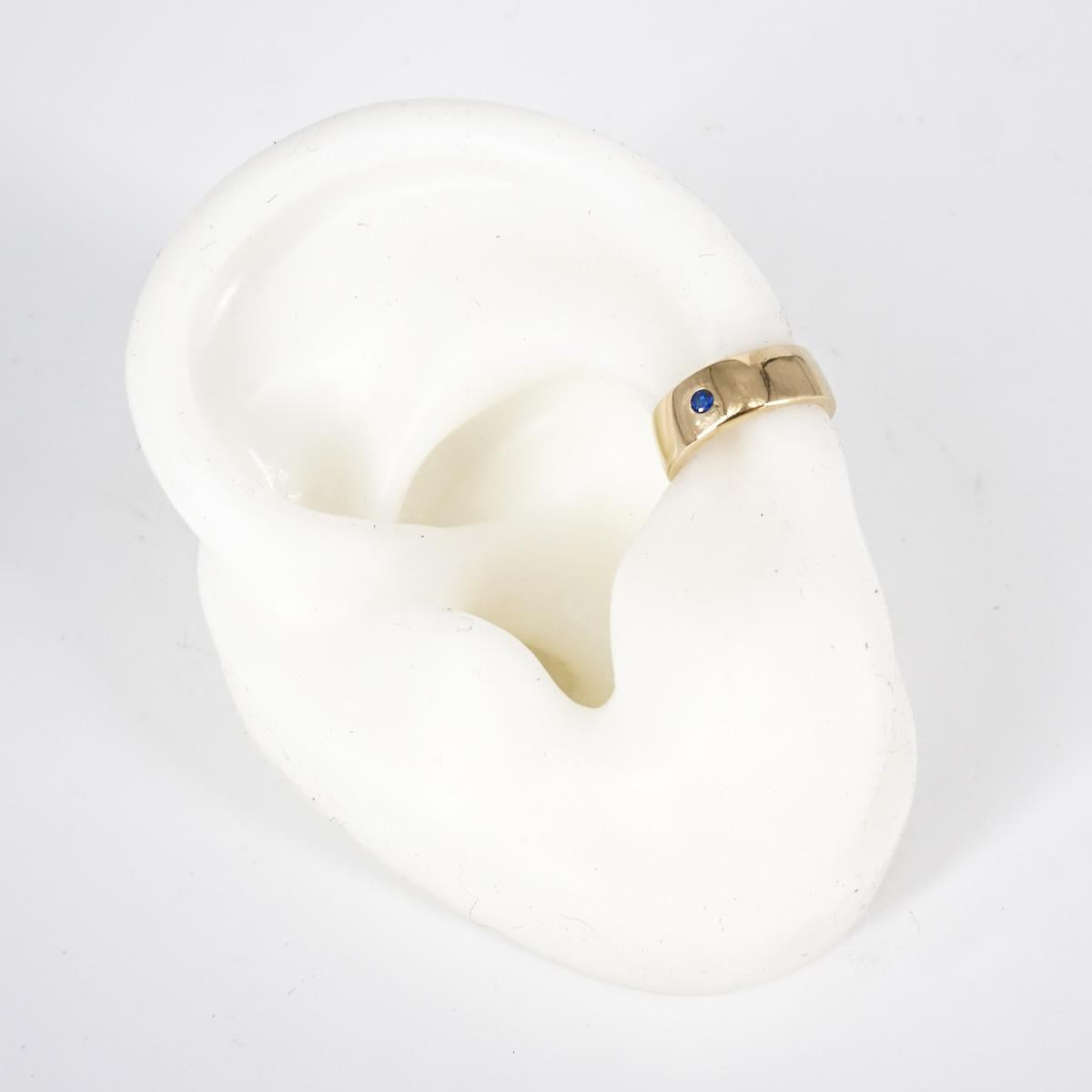 Blue stone ear cuff