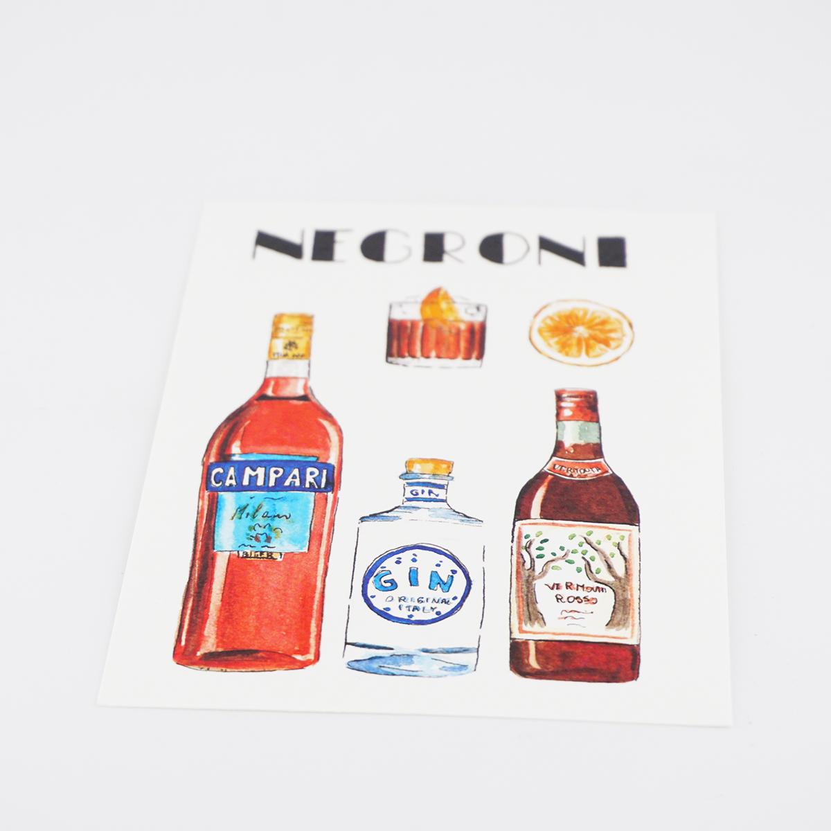 NEGRONI cocktail postcard
