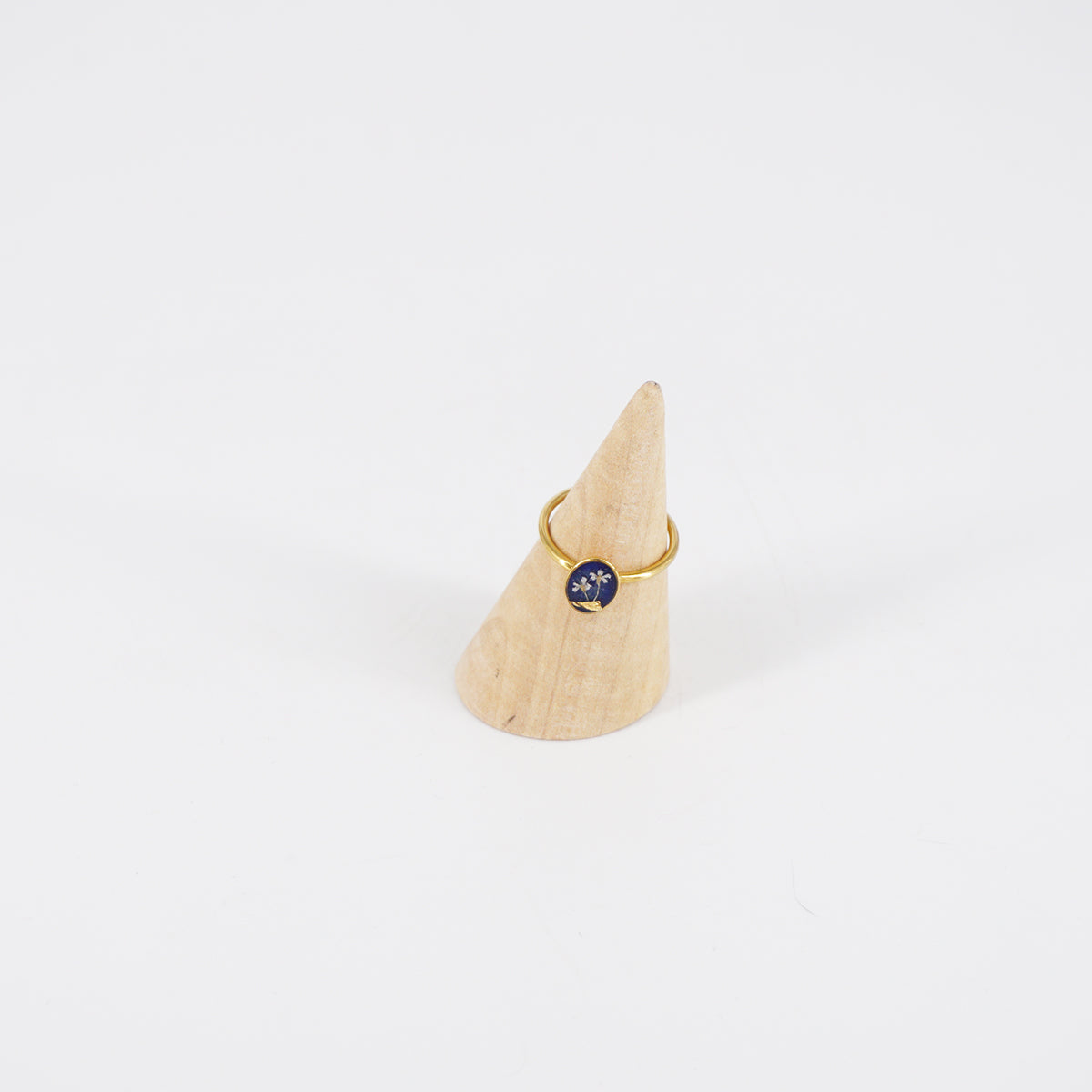 ANELLO FIORI SMALL BLU ANELLO BASIC OVALE BLU ANNA FADDA 